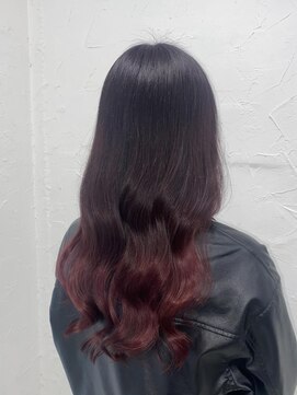 プライズ 表参道原宿店(prize) グラデーションカラーチェリーレッド原宿表参道