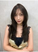 顔周りレイヤー/ロングレイヤー/顔まわりレイヤー