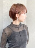ハンサムショート/丸みショートボブ/20代30代40代50代/顔周り