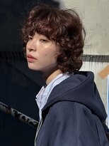ノラ シブヤ(NORA)&nbsp;小顔ミディアムパーマミディアムデジタルパーマボブパーマ前髪