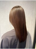 ツヤサラ縮毛矯正×アッシュブラウンセミロング