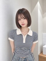フォト 新宿三丁目(foto)&nbsp;髪質改善縮毛矯正地毛風ストレート切りっぱなしボブ
