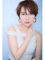 ラウンジ モリオ イケブクロ(Lounge MORIO Ikebukuro) 【morio池袋】大人かわいい春夏人気斜めバング小顔丸みショート#