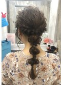 ルーズダウン/ヘアセット/ヘアメイク/編み込み/三つ編み