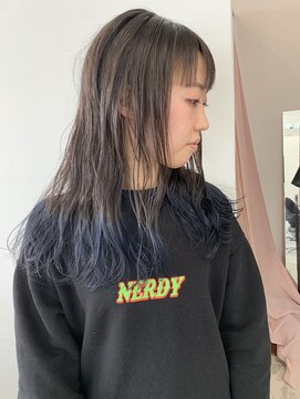 フィル(fil) ロング／裾カラーネイビー