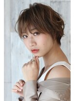 クシュ 所沢東口店(kusyu...) カーキグレージュマッシュショートボブフェザーバング(所沢)