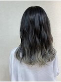レイヤーロング シルバーグラデーションって可愛い!
