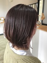 2席のみの美容室 アナイス(Anaiss) ミディアムレイヤー×ぶどうカラー