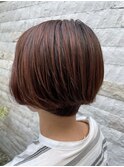 ハイライトショートボブ