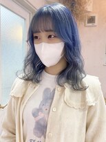 ベティ(Bettie)&nbsp;ブルーヘア　ペールブルー　ネイビーブルー