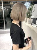 ミルクティーベージュ×切りっぱなしボブ×ハイトーンボブ☆7