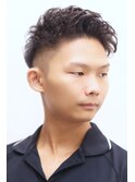 爽やかメンズ☆ビジネスショートアップバングツーブロックパーマ