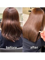 キュア 表参道(CURE) 黒髪/グレージュカラー/ココアベージュ/ヘルシーロング/表参道