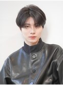韓流ヘア コンマバング シースルーマッシュ センターパート