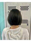 【前下がりボブ×オリーブカラー】20代30代40代50代