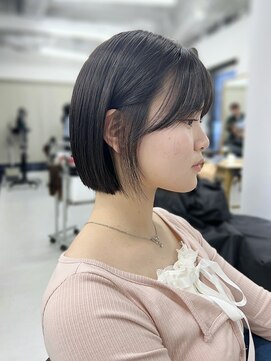 ハピネス 梅田茶屋町店(HAPPINESS) タッセルボブ/ぱっつんボブ/グレージュアッシュ