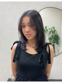 かき上げヘア中学生レイヤーカット10代20代30代