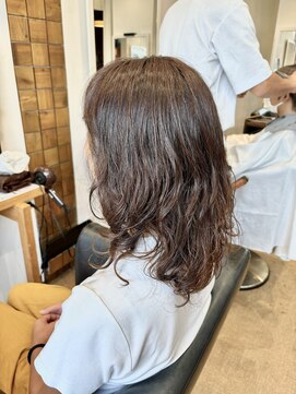 リシェールグリーン 越谷花田店(RICHAIR GREEN) デザインカラー/レイヤーカット/ウェットヘア/オリーブベージュ