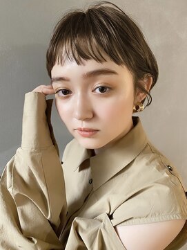 パーク(PARK) 【PARK】束感ワイドショートバング×シアーベージュ