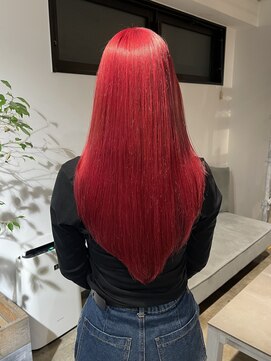 ザ オーダー(THE ORDER) 赤髪 レッド ハイトーンカラー 派手髪 ブリーチ 名古屋