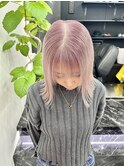 韓国風《ペールピンク》ハイトーン/ケアブリーチ/ダブルカラー