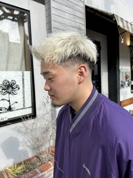 チャプター 問屋町(chapter) ホワイトベージュカラーフェードケアブリーチダブルカラー眉毛