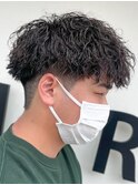 マッシュスパイラルパーマツイストスパイラル波巻きメンズ