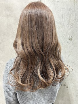 ルノン(LUNON) アプリコットオレンジくびれヘアハイライトカラー熊本
