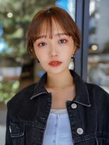 ギークス(GEEKS)&nbsp;【GEEKS渋谷】耳かけショートボブ/シースルーバング/小顔/中明度