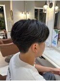 MEN’S HAIR/ブルーブラック/フェザーパーマ/流山