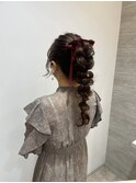 お呼ばれポニーふわぽこヘアセット反町美容室