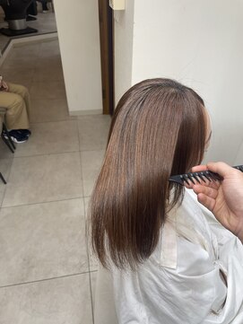 肩下ミディアム×髪質改善矯正