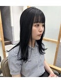 暗髪　ダークグレー