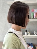 30代40代ミニボブレイヤー丸みボブ前髪なしボブ顔周りレイヤー