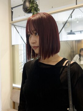 ロマリア(Lomalia) 似合わせカットボブ[表参道ケアカラーブリーチなし縮毛矯正]