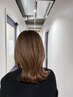 【白髪込みフルコース】カット+ハイライトカラー+トリートメント　￥19,000