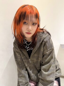 ローエ バイ デコ(Rohe by DECO) 【廣川】ランダムデザイン/デザインカラー/オレンジ/レイヤー