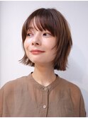 ボブ ボブレイヤー 顔まわり レイヤー 前髪 重めボブ