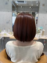 エッジ(EDGE) 艶ボブ×カシスレッドブラウン