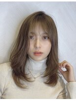 ロンド ストラーダ 心斎橋(Lond strada)&nbsp;【津賀　涼】ショートグレージュカラーボブウルフココアベージュ