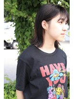 ヘアーサロン ビー(hair salon b.)&nbsp;ミディアムボブ　インナーカラー　アクセサリーカラー