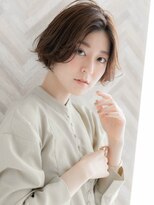 【ROMA銀座】前髪なし/かきあげバング/大人可愛い抜け感ミニボブ