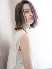 切りっぱなし×外ハネストレート☆旬味なエッジモードボブ