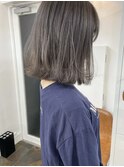 切りっぱなしボブ オリーブグレージュ イルミナカラー