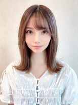 大人ミディアム外ハネ韓国くびれヘア透明感20代30代40代表参道