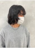ミディアムウルフパーマ