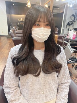 リコバイアフロート(riko by afloat) ラベンダーアッシュ/波巻き/顔まわりカット/韓国ヘア/くびれヘア