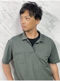 ツーブロックショートパーマ
