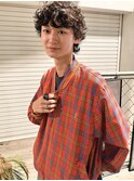 外国人風カーリーウルフ
