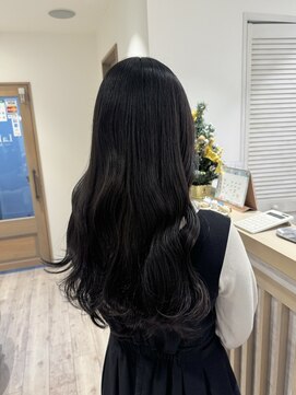 ラボヌールヘアー 宇都宮店(La Bonheur hair) 黒染めを使わない暗髪カラー♪【宇都宮駅/レイヤーカット】